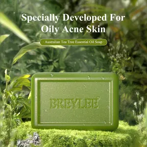 BREYLEE — savon aux huiles essentielles d'acné, 100g, acide stéréo, savon de base de glycines, hydratant, effet naturel, extension pour le visage