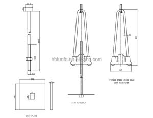 <span class=keywords><strong>Ensemble</strong></span> <span class=keywords><strong>complet</strong></span> de tige de séjour <span class=keywords><strong>ensemble</strong></span> de fixation de séjour avec tige baulk plaque tendeur réglable ou dé à coudre d'arc - Product Image 6