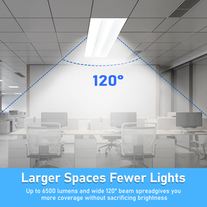 Plafonnier LED encastré US Warehouse, certifié DLC, garantie 5 ans, dimmable, blanc, IP20, 1x4, panneau de plafond plat, montage en surface - Product Image 4