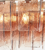 Lustre moderne en verre doré avec LED lumière blanc chaud 3000K pour villa 220V personnalisable Décoration intérieure