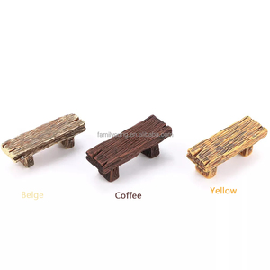 Niedlicher Holzstuhl Hocker Feengarten Miniatur-Deko Paar-Bank Actionfigur DIY Mikro-Landschaft Gartenzwerg Terrarium Geschenk - Product Image 1