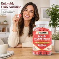 Gummies Myo & D-Chiro Inositol 2000mg Folate Vitamine D 40:1 OEM Personnalisé Marque Privée Qualité Supplémentaire Usine Propre