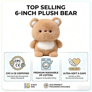 Orsacchiotto di Peluche Super Carino da 6 Pollici, Certificato CPC, per Regali e Promozioni |   Vendita all'Ingrosso con MOQ Basso - Product Image 5