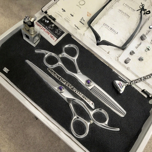 Ciseaux à effiler en acier inoxydable de 6,0 pouces avec 30 dents pour la coiffure, logo personnalisé - Product Image 3