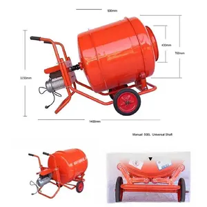 Nhỏ Mini jzc350 DIESEL điện xách tay xi măng bê tông Máy trộn mixer và máy bơm