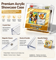Étui de protection magnétique en acrylique transparent épais anti-jaunissement de 5 mm pour cartes TCG japonaises Starter Set Ex Eevee Ex