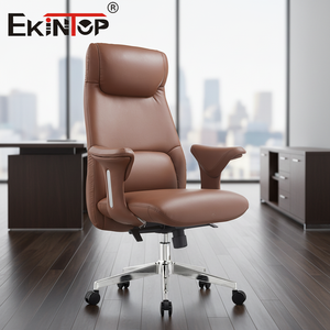 Fauteuil de bureau de luxe Sinonis inclinable en cuir avec repose-pieds, chaise de direction pivotante confortable, chaise d'ordinateur de direction, prix d'usine - Product Image 3