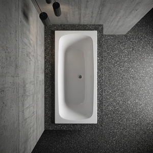 Bañera Integrada de Acrílico de Alto Brillo, Estilo Moderno con Esquinas Redondeadas, Diseño Ergonómico, Bañera Profunda - Product Image 1
