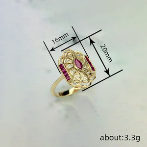 Anello Stile Marquise Court per Donne, Elegante Gioiello Vintage da Festa - Product Image 4