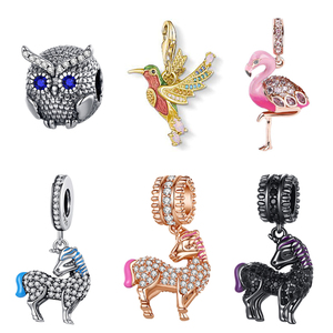 Breloques en cuivre blanc pendentifs mauvais yeux pendentifs <span class=keywords><strong>licorne</strong></span> pendentifs perles pour Bracelet en vrac - Product Image 2