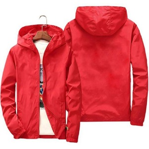 Giacca Impermeabile in Poliestere all'Ingrosso, Personalizzabile con LOGO, Giacca da Uomo con Cappuccio in Tinta Unita - Product Image 2