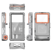 Étui de protection étanche et antichoc en TPU+PC+Métal avec cordon pour la plongée, compatible iPhone 17e/17/16e/15/14/13/12 et Realme