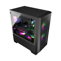 JNP Armoire en verre de bureau d'usine Gamer Cases Towers Power Supply Water Cooler System Computer Pc Argb Case Fan