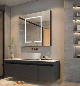 Bán buôn tốt nhất bán sang trọng Salon tường thông minh treo Antifog gương thông minh LED ánh sáng và chống sương mù gương - Product Image 1