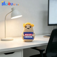 Fabricante de Juguetes Antiestrés de Patata Positiva de Ganchillo Amigurumi de Pelo Amarillo, OEM ODM a Granel, Calidad de Exportación, Regalo Empresarial