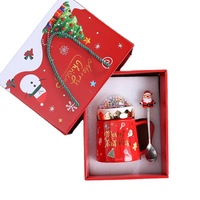 Peiway personnalisé nouveau Style de noël 3d dessin animé vacances cadeaux tasse mignon cadeau tasse à café en céramique