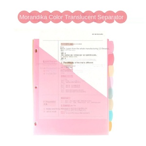 Sản phẩm lưu Trữ Màu ba lỗ mới sáng tạo trang chỉ mục phân loại Macaron Túi bảo vệ tài liệu màu - Product Image 5