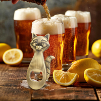 Ouvre-bouteille adorable en forme d'animal raton laveur pour cadeaux de Noël, Halloween, Saint-Valentin, anniversaires - Outil pour bière, vin, champagne
