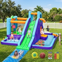Château gonflable FBSPORT pour enfants, aire de jeux gonflable, équipement de jeux souples, grande structure gonflable avec toboggan