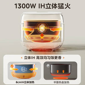 Cuisinière à riz Midea 4L en acier inoxydable, cuisson IH, fonction intelligente, multifonctionnelle, électrique, avec cuve intérieure en céladon - Product Image 5