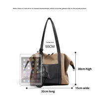 Sac fourre-tout à bandoulière en cuir véritable couleur unie, grande capacité, avec fermeture éclair, tendance et polyvalent, collection automne/hiver 2026, pour grossistes (ODM&OEM)