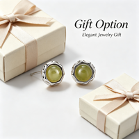 Boucles d'oreilles en jade néphrite vert, argent S925, bijoux floraux de luxe léger, nouveau style chinois pour femmes, cadeau de la Saint-Valentin