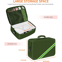 Étui en cuir de voyage à domicile portable organisateur de fichiers ignifuge et étanche avec isolation thermique pour la maison et les voyages