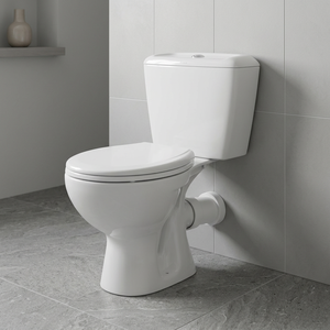Bol rond deux pièces en céramique toilette lavage WC double chasse d'eau sanitaire placard de luxe regarder à bas prix fabriqué en inde - Product Image 1
