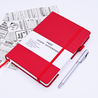 Libreta A5A6 con Cubierta Rígida de Piel Sintética, Estilo Simple para Registro de Reuniones, Personalizable con Logotipo Empresarial