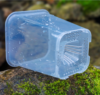 Nouveaux pots carrés transparents pour orchidées Dendrobium avec trous de drainage, bassin de contrôle des racines, en plastique écologique, pour la croissance, jardin intérieur et extérieur