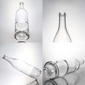 Vente chaude Transparent Forte Bouteille Marque Personnalisée 500ml 700ml 750ml 1000ml Vodka Rum Tequila Bouchon En Liège Diffuseur D'emballage - Product Image 2