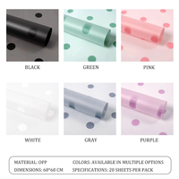 China Factory Sale Cute Dot Bouquet Flower Wrapping Paper 60cm*60cm Uncoated Specialty Digital Printed Paper & Paperboards