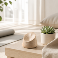 Diffuseur d'arômes professionnel en bois sculpté CNC, en hêtre massif, pour huiles essentielles, décoration de bureau et personnalisation de cadeaux