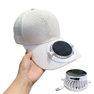 Nuovo Cappello con Ventilatore a Ricarica Solare, Visiera Estesa Estiva, Rete Traspirante, Protezione Solare, Visiera Regolabile in PVC per Coppie - Product Image 6