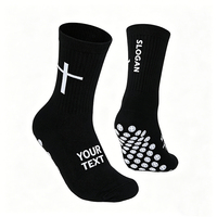 Chaussettes de football athlétiques personnalisées pour hommes, en coton, confortables, respirantes, écologiques, antidérapantes, avec grip.