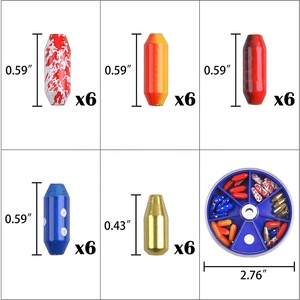 <span class=keywords><strong>JSM</strong></span> 30 unids/caja de latón pesca Spinner señuelo cuerpos DIY pesca plomo pesos para Spinner cebo Carolina Rigs impuestos aparejos Kit de fabricación - Product Image 2