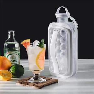 2025 xách tay 2-trong-1 Silicone trong suốt chai nước đá lưới nồi bền vững hộ gia đình di động <span class=keywords><strong>Ice</strong></span> <span class=keywords><strong>Maker</strong></span> Báo Chí xi lanh hộp - Product Image 5