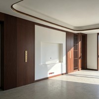 Ensemble de meubles de salon de luxe avec meuble TV, console multimédia en MDF, panneau mural et rangements pour hôtels, résidences et projets d'appartements