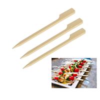 Brochettes jetables en bambou Teppo de haute qualité, écologiques et biodégradables, pour barbecue, de qualité alimentaire, pics plats