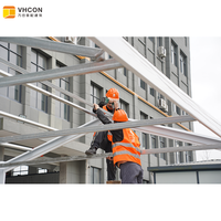 Kits de maisons miniatures faciles à installer, maison préfabriquée modulaire détachable avec toit pointu, villa mobile en kit à vendre