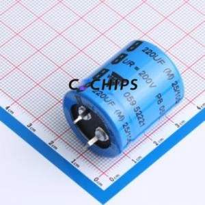 ตัวเก็บประจุแบบอิเล็กโทรไลต์อะลูมิเนียมแบบ Snap-in รุ่น MAL205952221E3 ชนิด Through hole (THT) ขนาด D25xL32 มม. 220uF 20% 200V 10 มม. - Product Image 1