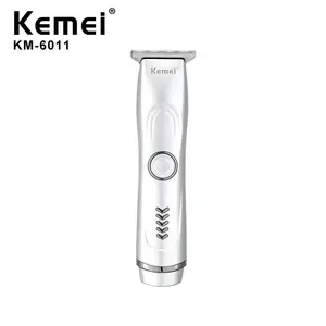 Kemei KM-6011ポータブルUSB充電ヘアトリマー0ツール距離プロフェッショナル理髪ヘアカッティング理髪バリカンカッティング