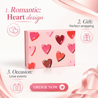 Boîte cadeau pliante en forme de cœur pour la Saint-Valentin, idéale pour l'emballage de parfums et de cosmétiques, et la personnalisation de boîtes cadeaux