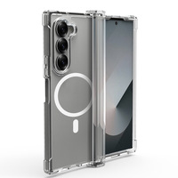 Funda Magnética Transparente Ultra Clara para Samsung Z Fold 7, Material PC TPU, Protección Antigolpes en las Cuatro Esquinas