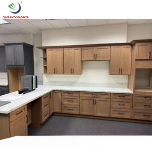 Gabinetes de <span class=keywords><strong>Cocina</strong></span> American Slim Shaker de Roble Blanco, Armario de Madera Maciza, Listo para Armar (RTA), Gabinete de Esquina para Almacenamiento - Product Image 3