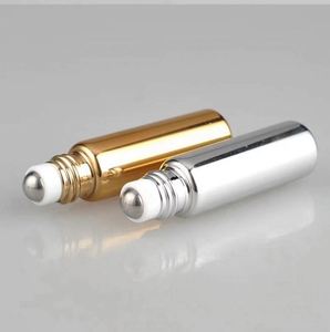 Flacon roll-on cylindrique en verre de 10 ml de haute qualité, luxueux, coloré, pour parfum et huiles essentielles, imprimé sérigraphié, diffuseur à bâtonnets - Product Image 3
