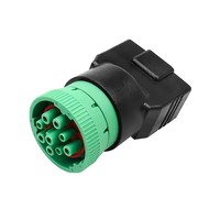 Adaptador de Diagnóstico Automotriz Linkyou OBD de 9 Pines J1939 OBD2 de 16 Pines, Conductor de Cobre PVC, IP67, 12-24V, 1 Año de Garantía, Lector de Códigos