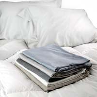 Ensemble de draps en bambou satiné 100% - Taies d'oreiller, drap supérieur et drap-housse