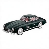 Modèle de voiture miniature en alliage Big Ben 300SL à l'échelle 1:18 - Noir - Modèle de collection