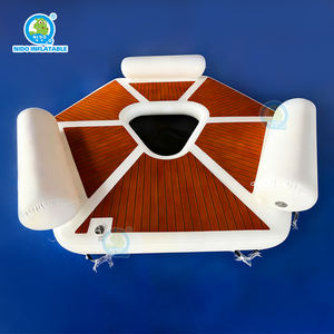 Kunden spezifische aufblasbare sechseckige schwimmende Plattform mit Kissen Werbung Schlauchboote für Wasser Freizeit - Product Image 1